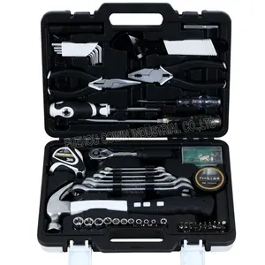 Factory direct supply 75 pieces multifunctional combination hand tool set household home tool repair tool kit