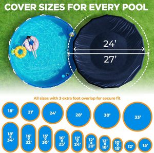 Bâche de <span class=keywords><strong>piscine</strong></span> hivernale <span class=keywords><strong>ronde</strong></span> de 24' en PVC PE résistant pour <span class=keywords><strong>piscine</strong></span> <span class=keywords><strong>hors</strong></span> <span class=keywords><strong>sol</strong></span> - Product Image 4