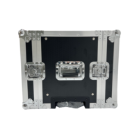 Valise trolley portable 8U sur mesure pour équipement de mixage audio et amplificateur, avec poignée extractible et 2 roues