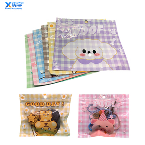 Bolsa de Plástico PE de Grado Alimenticio <span class=keywords><strong>con</strong></span> Cierre de Cremallera de Tres Lados, Diseño de Dibujos Animados, a Prueba de Olores, para Dulces, Galletas y Chicles, Venta al Por Mayor - Product Image 2