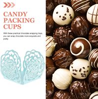 Envoltorios de papel de Chocolate cortados con láser cuadrados, decoración de papel para fiesta de boda, forro para cupcakes