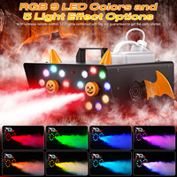 Máquina de Humo de 1500W con 18 LED RGB, DMX512, Aleación de Aluminio, Alto CRI 90, Conexión a Barra, Iluminación para Bodas y Espectáculos
