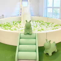Cercle personnalisé blanc mousse bébé fosse à balles carré Beige vert qualité commerciale enfants rectangle piscine à balles circulaire pour tout-petit