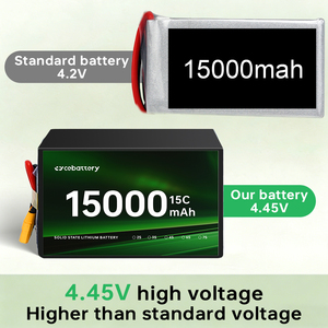 แบตเตอรี่ลิเธียมโซลิดสเตต CEBATTERY สำหรับโดรน UAV ความจุสูง ชาร์จเร็ว 17000mah 15000mah ชุดแบตเตอรี่ 4S 6S 8S พร้อม BMS 10000ma - Product Image 2
