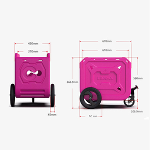 Kleine fiets honden- en huisdiertrailer, milieuvriendelijk, opvouwbaar, 3 wielen, explosiebestendige banden, 25 kg draagvermogen, universele pasvorm, geschikt voor buitenfietsen - Product Image 6