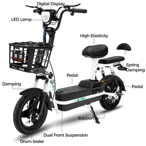 XP Drive Little <strong>Phantom</strong> 2-Seater Streetbike <strong>E</strong>-<strong>Bike</strong> 48V 15-25km/h Rear Hub Motor High-Carbon Steel Frame - Product Image 1