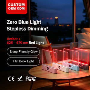 Luz de lectura plana recargable de 1200 mAh con 3 colores de luz, iluminador LED transparente inalámbrico para libros, regulación gradual de intensidad, para lectura de página completa. - Product Image 3