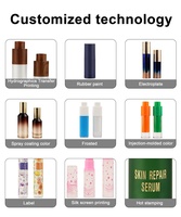 Flacon pompe airless bleu rose 30ml 50ml 75ml 100ml pour lotion, essence, fond de teint, gel, huile, emballage cosmétique et soins de la peau
