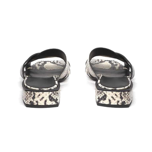 Sandalias de tacón bajo con correa cruzada y logotipo personalizado, antideslizantes, con plataforma, de diseñador, para mujer - Product Image 4