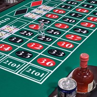 Table de Roulette en Bois de Luxe Professionnelle pour Casino avec Logo Personnalisé, 240x120cm, 9-10 Joueurs, Pieds en Bois Massif, Sans Roulette