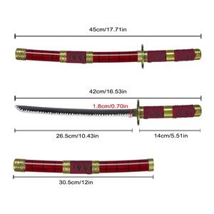 45cm Anime japonés de una pieza arma barata <span class=keywords><strong>daga</strong></span> Roronao Zoro Sandai Kitetsu Real acero Mini Katana espada Metal - Product Image 2