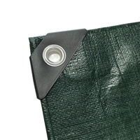 Bâche en tissu maillé PE extérieur avec œillets renforcés, protection contre les déversements d'huile, anti-UV, résistante à l'eau, corde élastique