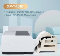 Imprimante à ruban thermique direct/par transfert USB XP-451B de haute qualité 300 DPI pour étiquettes de bijoux/vêtements noir et blanc