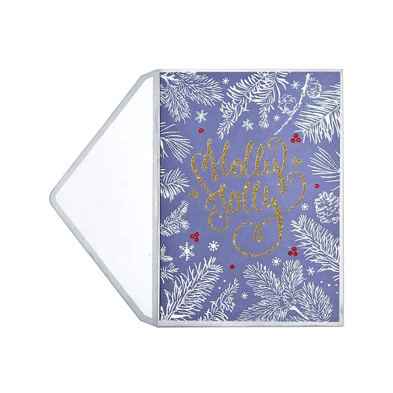 Bán Buôn Glitter Holiday Cards, Chất Lượng Cao Handmade Giáng Sinh Thẻ Với Đá Quý