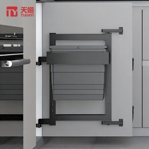 Modern Design Built-in Pull-Out <b>Kitchen</b> Cabinet with Wall Mounted Style Offers Convenient Hidden Storage Space-Saving Waste Bin - Product Image 5