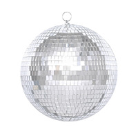 Vente flash : Petite boule disco en miroir argenté effet mosaïque pour scène de club DJ amusante, effet de réflexion de la lumière