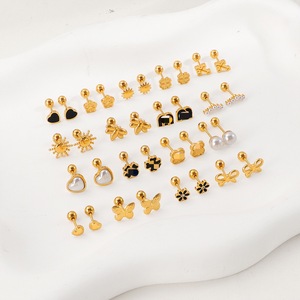 <span class=keywords><strong>Boucles</strong></span> <span class=keywords><strong>d</strong></span>'oreilles fines en acier inoxydable plaqué or 18 carats, clous <span class=keywords><strong>d</strong></span>'<span class=keywords><strong>oreille</strong></span> pour cartilage, clous <span class=keywords><strong>d</strong></span>'<span class=keywords><strong>oreille</strong></span> filetés, <span class=keywords><strong>boucles</strong></span> <span class=keywords><strong>d</strong></span>'oreilles tendance pour femmes, bijoux de piercing - Product Image 1