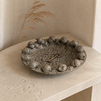 Plateau en céramique texturée en forme de gland, bol décoratif neutre pour table basse, décoration intérieure