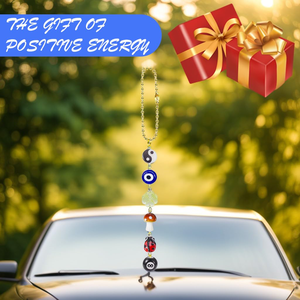 Mauvais œil voiture suspendu cristal bons jours chanceux charme 8 boule champignon trèfle à quatre feuilles pendentif mignon Boho <span class=keywords><strong>coccinelle</strong></span> intérieur <span class=keywords><strong>Kit</strong></span> - Product Image 6