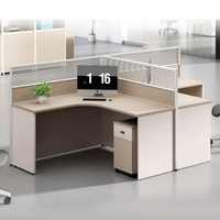 Meubles de bureau design moderne, poste de travail en cubique pas cher pour 2 à 4 personnes, table d'ordinateur en bois pour bureau à domicile, école, salle