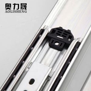 AOLISHENG Industrielle 34 Zoll 2,5mm Dicke <span class=keywords><strong>3</strong></span> Falten Ausstellung Heavy Duty Drawer Slide Schiene Mit Locking - Product Image 5