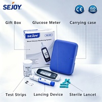 Sejoy medidor digital diabetes kits de prueba de azúcar en sangre máquina de prueba de glucosa en sangre