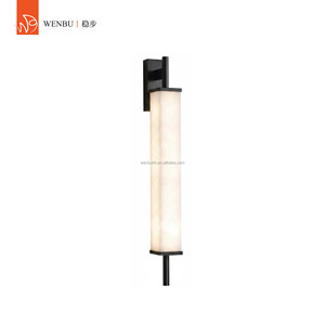 Luxury Spanish alabaster <b>Wall</b> Lamp Modern Linear LED <b>Sconce</b> for Bathroom Hotel Decor - Product Image 1