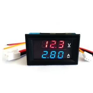 Voltímetro DC 0-100V 10A Amperímetro vermelho + azul LED Amperímetro Digital Duplo Voltímetro Medidor de Tensão Corrente