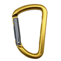 Mousqueton à ressort en forme de D 6kN en aluminium pour accessoires de camping professionnels, équipement de sécurité en plein air
