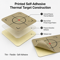 Autocollants de cible thermique réactifs personnalisés, lot de 30, cibles de tir visibles à la chaleur pour l'étalonnage des viseurs thermiques