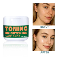 Tampons de tonification en plastique OEM pour le visage, crème microcourante pour usage domestique, peau éclatante, réduction des taches brunes, éclaircissement, hydratation, soins de la peau