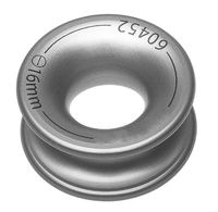 Anneau de guidage de corde en aluminium anodisé à double évasement, en alliage d'aluminium 14*10 mm, à faible friction, pour la navigation marine, l'escalade et la manutention.