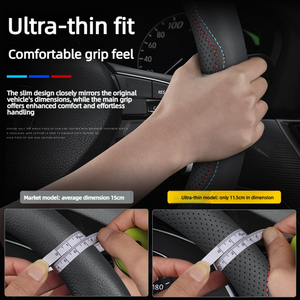 Accessoires de poignées en cuir à 4 branches DM Sports pour Buick Enclave, Kent, Regal, Venucia <span class=keywords><strong>Onca</strong></span>, Genoa, Yoleon, Onix (taille de poignée 38) - Product Image 3
