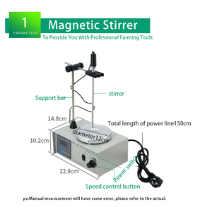 North Yawei 일정한 온도 전자기 소형 자기 교반기 가열 AC 220-240V 실험실 장비 - Product Image 6