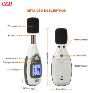 Medidor de nível sadio compacto do tamanho Handheld do bolso: 31.5Hz à frequência 8kHz com precisão do ± 3.0dB com preço emocionante - Product Image 4