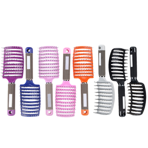 <span class=keywords><strong>Pettine</strong></span> Massaggiante Ionico Personalizzato con Etichetta Privata, Spazzola Curva Ventilata per Capelli, <span class=keywords><strong>Pettine</strong></span> Antipidocchi con Setole, Resistente al Calore per Salone e Viaggio - Product Image 2