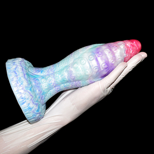 NNSX Dildo épais à écailles de serpent avec <span class=keywords><strong>ventouse</strong></span>, texture flexible de tentacules de pieuvre cyan, point G réaliste, plug anal, jouets sexuels pour femmes et gays - Product Image 5
