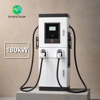 Chargeur DC pour VE 180 kW CCS2 CCS1 Chademo GBT OCPP Intelligent avec écran LCD 7 pouces Double connecteur Large plage de tension Rétrofit WrightCharge