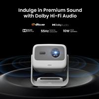 Projecteur DLP triple laser 4K JMGO N1S, 1700 lumens, portable, intelligent, haut-parleurs intégrés, 32 Go de ROM, Google TV, Netflix, home cinéma