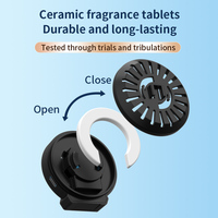 Diffuseur d'Ambiance Lumineux à Commande Vocale pour Voiture, Désodorisant de Parfum Voiture à Fixation, Lumière Rythmique Musicale pour Sortie d'Air