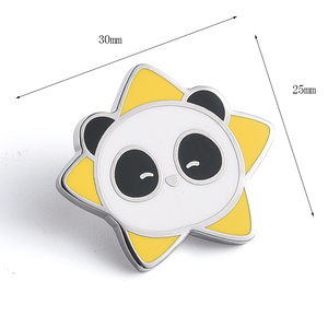 Irregular Customized Unique Design Panda Metal Souvenir Gift <b>Badge</b> - Product Image 2