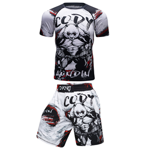 ชุดแรชการ์ด BJJ ยืดหยุ่นสูงสำหรับผู้ชาย ยี่ห้อ <span class=keywords><strong>Cody</strong></span> เสื้อและกางเกงขาสั้นรัดรูปสำหรับออกกำลังกาย พร้อมกางเกงระบายอากาศสำหรับวิ่งและฝึกซ้อม - Product Image 2