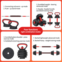 Prix de Gros Haltères et Kettlebells Réglables 4 en 1 Haltères, Kettlebells, Barres 15kg, 20kg, 30kg, 40kg, 50kg pour Fitness