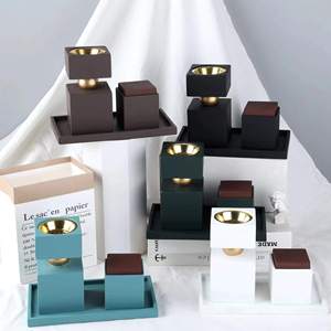 Lot de 3 Supports Brûleurs d'Encens Bakhoor Arabes en Résine <span class=keywords><strong>Oud</strong></span>, Décoration Maison pour <span class=keywords><strong>l</strong></span>'Aïd et le Ramadan, Usage Religieux, avec Bouchon Anis Étoilé - Product Image 2