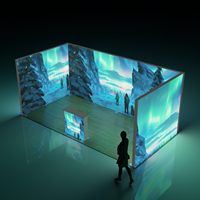 Stand d'exposition modulaire portable LED pliable 20x10, affichage de conférence rétroéclairé SEG 6x3