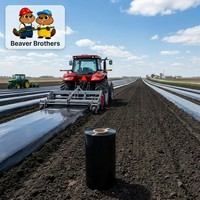 Film plastique agricole noir en PE pour agriculture commerciale, rouleau de 115 cm x 72 cm, transparent, lisse et rigide