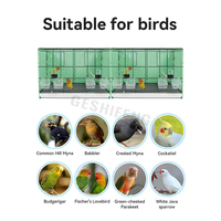 Cage à oiseaux métallique empilable de haute qualité 120*42*43.5cm, grande cage d'élevage pour oiseaux avec panneau arrière, en promotion
