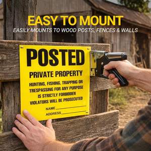 Etiquetas de Prohibición de Entrada con Alta Visibilidad, Señales de Propiedad Privada para Terrenos de Caza y Seguridad del Hogar - Product Image 4