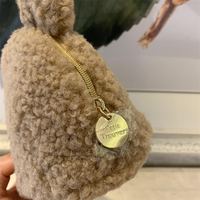 OEM pas cher personnaliser fausse fourrure Teddy écologique maquillage stockage épicerie cosmétique sac Life Style sac à main rouge à lèvres mignon ours pochette