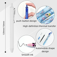 Stylo gel imprimé 0,5 mm, en plastique, transfert thermique, mignon, pour le bureau, à encre à base d'eau, pour signature, pour étudiants